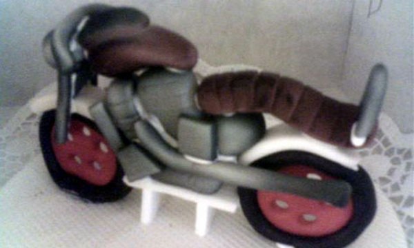 Marzipan Dekoration Motorrad