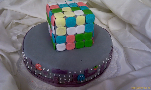 Torte in Würfelform