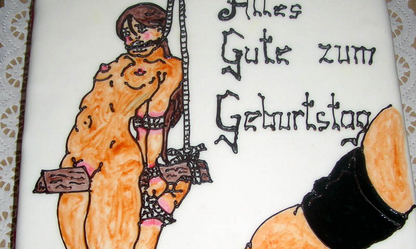 Erotische Geburtstagstorte Sado Maso
