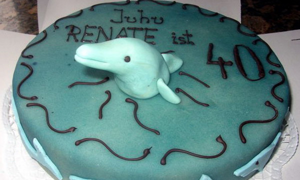 Geburtstagstorte mit Delfin