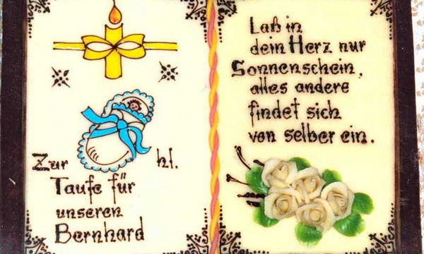Torten zur heiligen Taufe